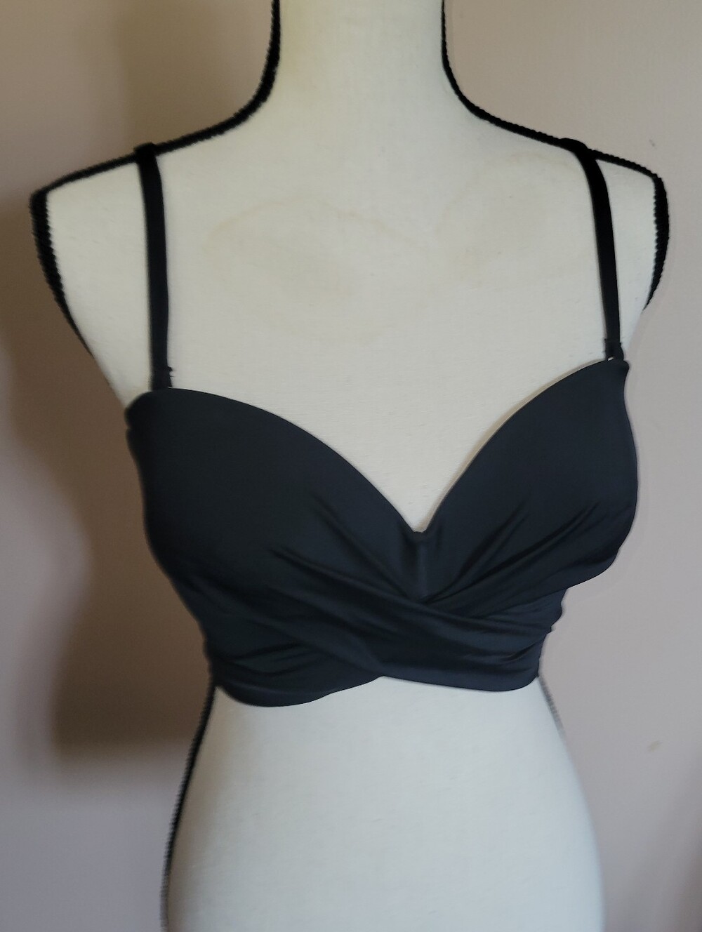 🔥5/$20 Swimsuits For All Black Twist Front Swim Bralette